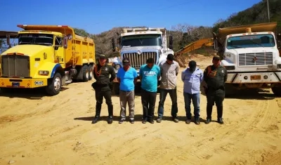 Los capturados por la Policía.