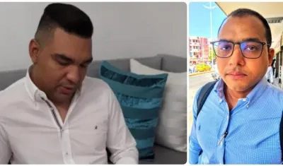 Elkin Javier López, alias 'La Silla', y el abogado Álex Fernández Harding.