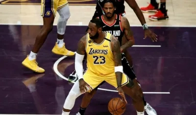 LeBron James durante un juego. 