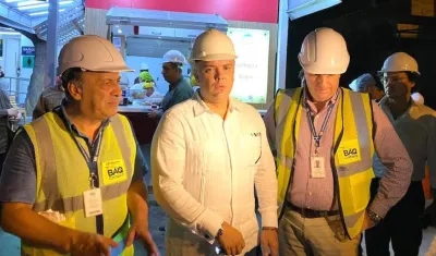 El Presidente Duque en el Aeropuerto Ernesto Cortissoz.