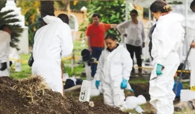 Lugar donde encontraron la fosa.