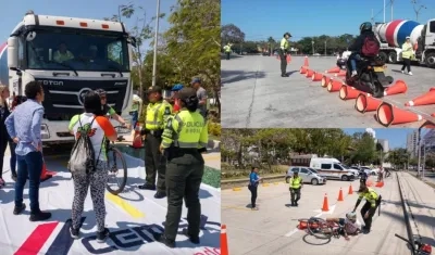 Jornadas realizadas durante la Semana de la Seguridad Vial en Barranquilla.