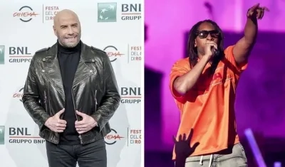 El actor John Travolta y el rapero Lil Jon.