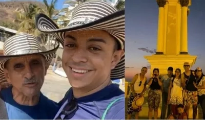 Junto a su familia el ganador de 'Yo me llamo' ha estado visitando los sitios turísticos de Santa Marta.