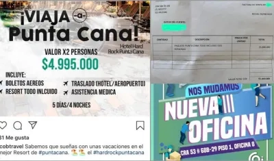 Así se promocionaba el viaje a Punta Cana.