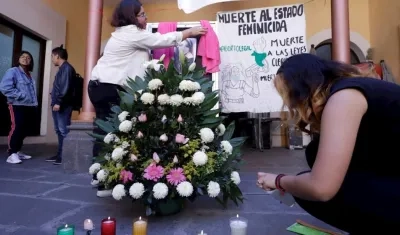 Altar en México en homenaje a la niña Fátima asesinada.