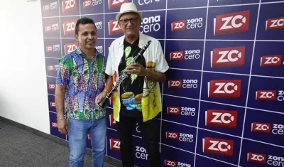 Lisandro Polo (organizador de Noche de Tambó) y Carlos Piña (clarinetista).