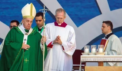 Papa Francisco en una celebración eucarística.