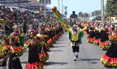 Desfile durante la Gran Parada del carnaval 2020.