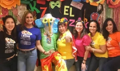 Imagen del festejo en la caseta carnavalera.