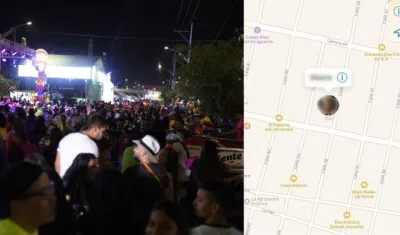 Imagen del evento y de la última ubicación del celular del ciudadano.