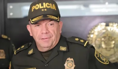 Brigadier general Ricardo Alarcón, comandante de la Policía Metropolitana de Barranquilla.