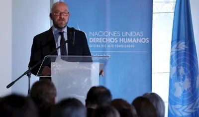 El representante en Colombia de la Oficina de la Alta Comisionada de la ONU para los Derechos Humanos, Alberto Brunori