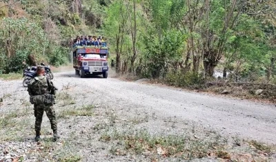 El retorno cuenta con el acompañamiento del Ejército Nacional.