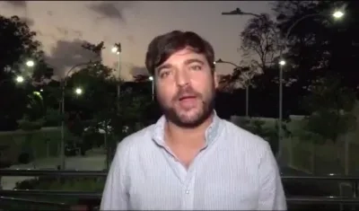 El Alcalde Jaime Pumarejo durante su mensaje a los barranquilleros.