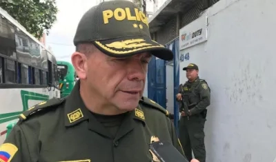 BG Ricardo Alarcón, Comandante de la Policía Metropolitana de Barranquilla.