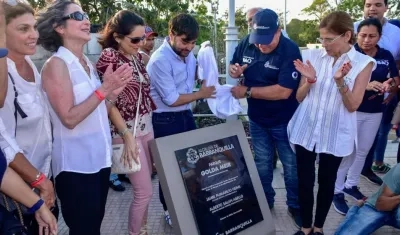 El alcalde Jaime Pumarejo Heins, hizo entrega del parque Golda Meir