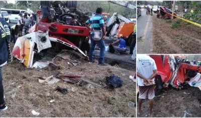 Así quedaron los vehículos involucrados en el accidente.