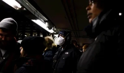 En el metro de  New York, USA