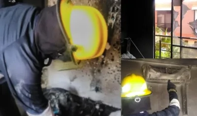 Así quedó la vivienda tras el incendio.