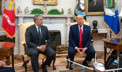 Presidente Duque en diálogo con Presidente de Estados Unidos.