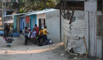 Lugar del homicidio en el barrio Por Fin.