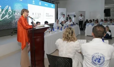 La ministra del Interior, Alicia Arango.