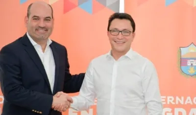 El Director de Cormagdalena y el Gobernador del Magdalena.