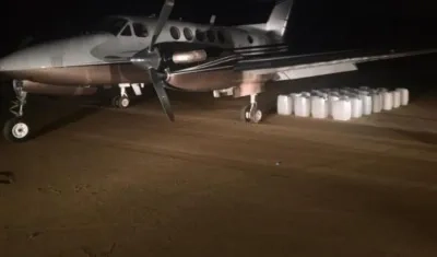 El avión interceptado.