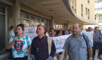 Fiscales protestaron por arresto de fiscal 61 antinarcóticos, Manuel Isaac Junior Ruiz.
