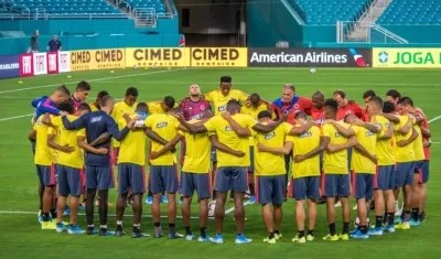 Jugadores de la Selección Colombia. 