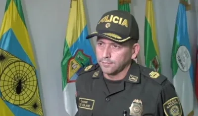 Coronel Hugo Molano, comandante de la Policía de Atlántico.