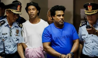 Ronaldinho y su hermano. 