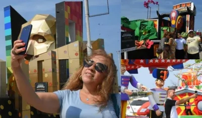 Varios turistas aprovechan para pasar un rato en familia y tomarse fotos.