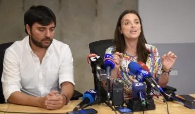 Jaime Pumarejo y Karen Abudinen. 