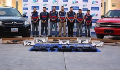 Varios de los capturados.