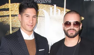 Los artistas venezolanos Chyno y Nacho.