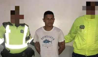 Neyder José Maury Castro, capturado.