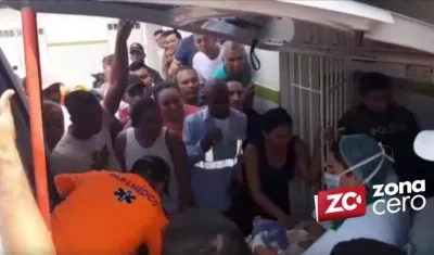 Momentos en que el conductor era remitido a la Campbell de Barranquilla.