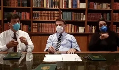 Jair Bolsonaro en una comparecencia ayer.