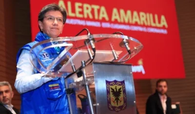 La alcaldesa de Bogotá, Claudia López.