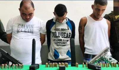 Darwin Alberto Fernández Coba, Alain Enrique Bernal Polo y Anderson Alberto Bolívar Clavijo, los capturados.