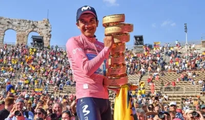 Richard Carapaz, ganador de la última edición del Giro. 