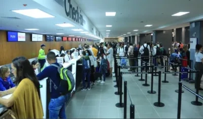 Zona de Chekc-in en el aeropuerto.