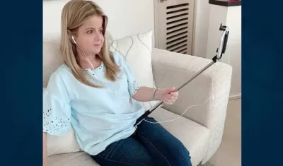 La Gobernadora Elsa Noguera durante el diálogo virtual con el Presidente Iván Duque.
