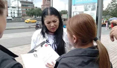 Nureidy Manyoryt Montaño Muñoz al momento de su captura.