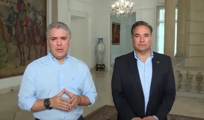 Presidente Iván Duque anunciando la designación de Luis Guillermo Plata.