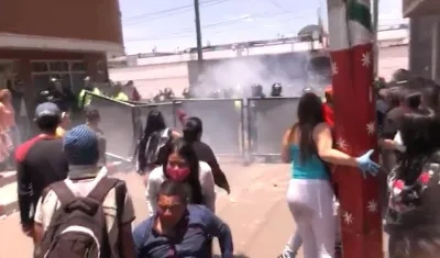 Hechos violentos frente a la cárcel Modelo de Bogotá.