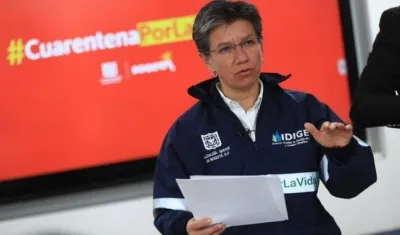 La Alcaldesa de Bogotá, Claudia López.