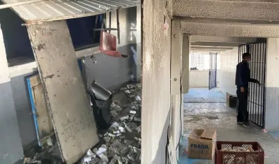 Interior de la Cárcel Modelo de Bogotá, después de los hechos del sábado.
